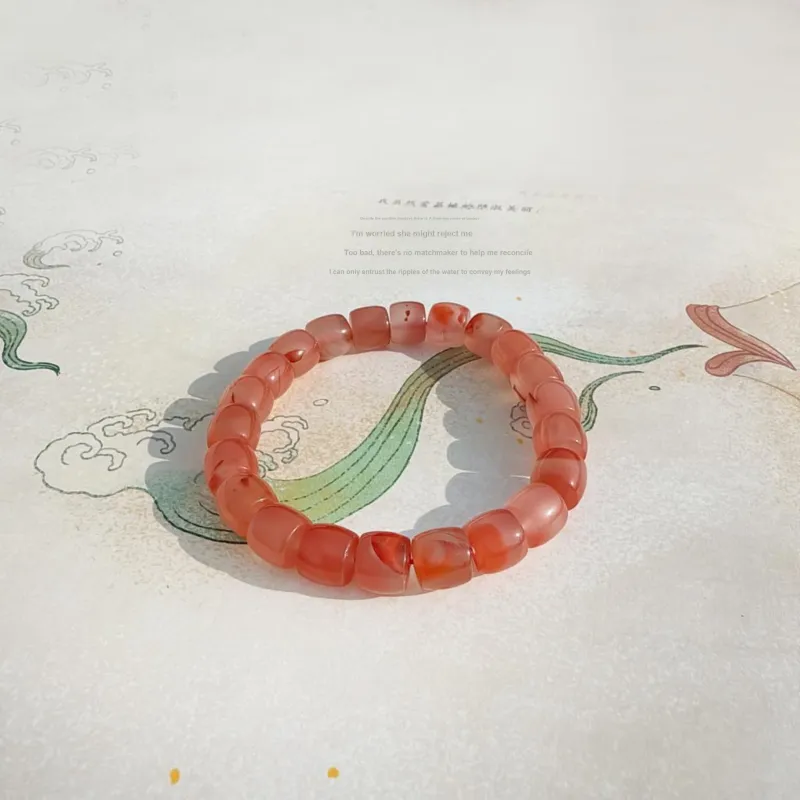 Gu He Southern Red Agate Jade Bracelets Unisex-1