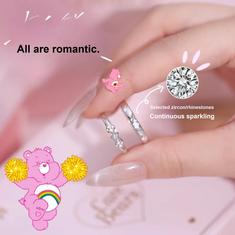 CAREBEARS 999 Fine Silver Rings Unisex-2