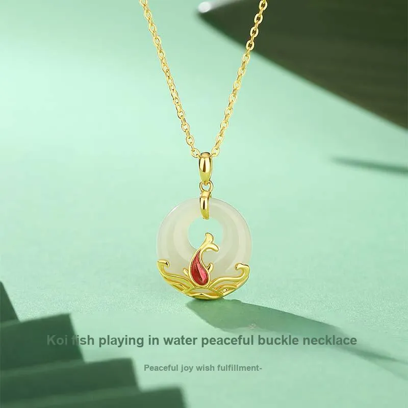 VANA Hetian Jade Necklaces Green Jade Women's-1