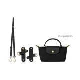 Black Gold Buckle Crossbody Shoulder Strap+No Hole Buckle