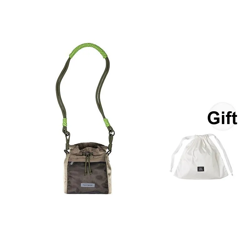COMBACK Polyamide Crossbody Bag Trumpets Unisex Light Khaki/Orange & Green-7