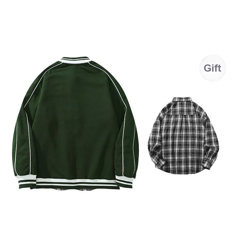 OGEK Baseball Jacket Unisex Light Heather Gray-3