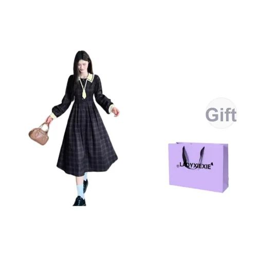 LADYXIEXIE Длинное платье с длинными рукавами женское