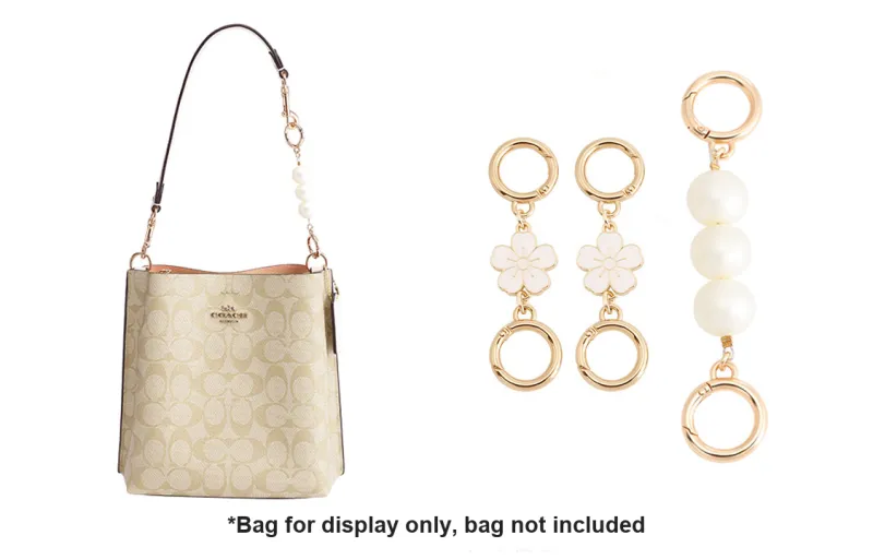 Luxury Care Artisan Workshop Metal Alloys Bag Shoulder Strap Women's White/Gold Tone-11