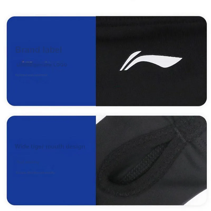 LiNing Volleyball Elbow Pads Breathable Protective Compression Black Polyamide Elastane Unisex-5