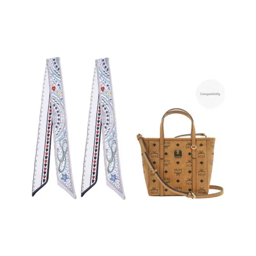 Fabric Silk Scarf Bag Strap Women's Multicolor