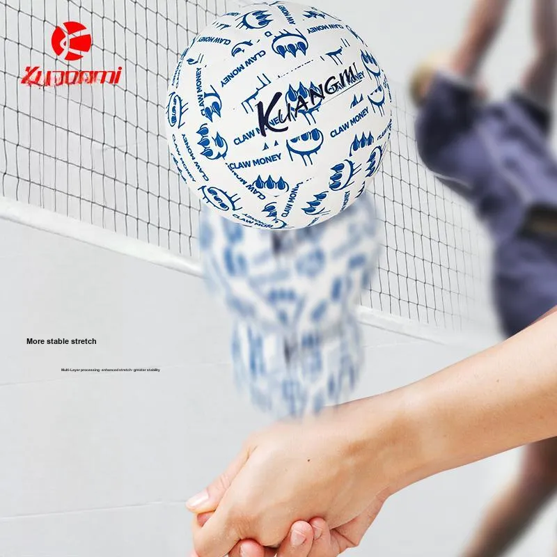 Kuangmi x Claw Money PU Size 5 Volleyball Unisex White Blue-4