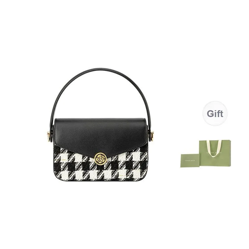 VANESSA HOGAN Monogram Cow Leather Shoulder Bag Crossbody Bag Shoulder Bag Handbag Small Size Women's Green/Black-0