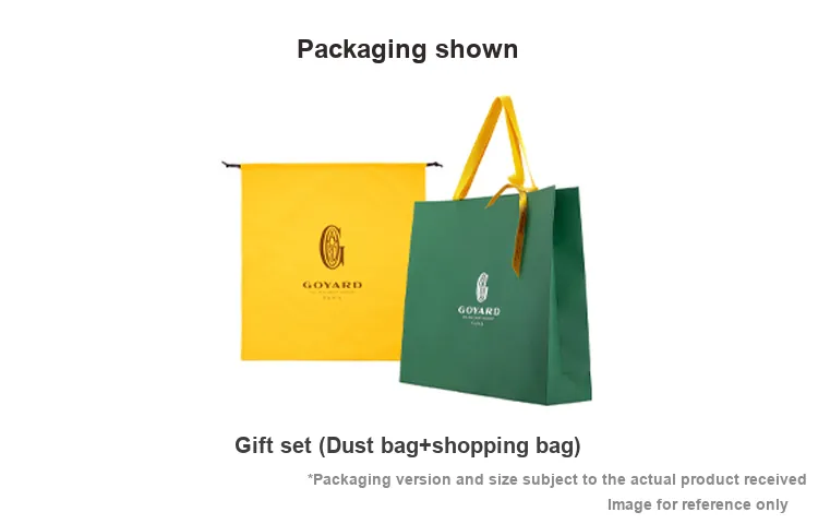 GOYARD Saint Louis Canvas With Calfskin Dog's Teeth Tote Bag Shopping Bag Handbag Small Size Unisex Yellow-8