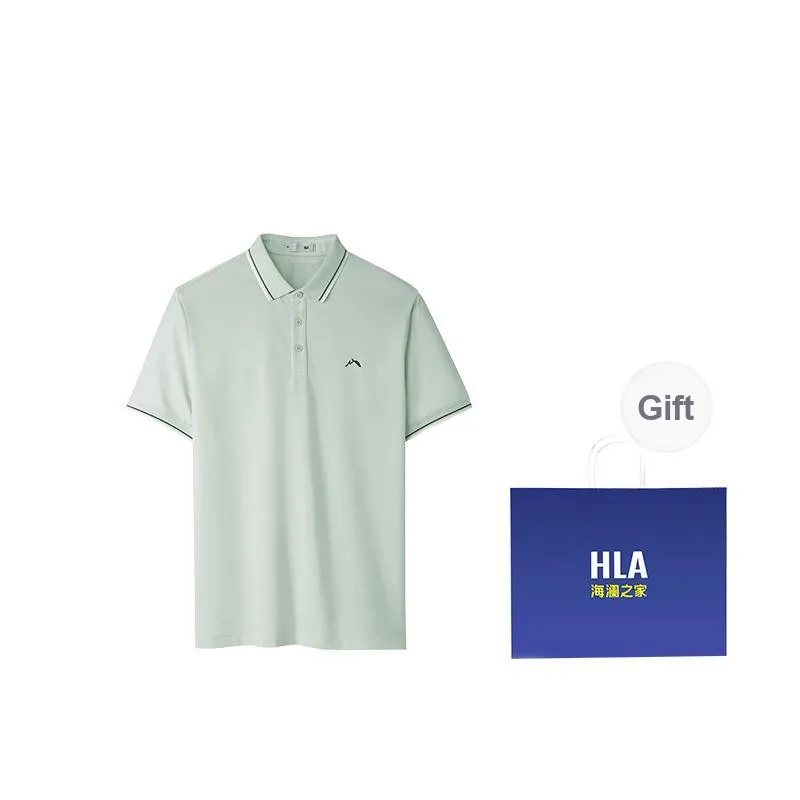 HLA The Mountain Is Not In The High Series Short Sleeved Polo Shirt Men's-31