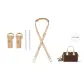 [Two-Piece Set Vegetable Tanned Leather]Abrasion-Resistant Buckle+1.5cm Three-Section Shoulder Strap 72-119cm-Includes Protective Ring