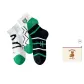 White+White Green+Black Stripes