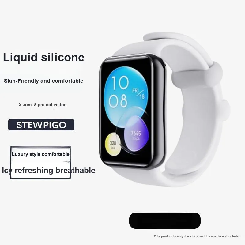 STEWPIGO Xiaomi Compatibility Watch Band 130 205mm Silicone Material-5