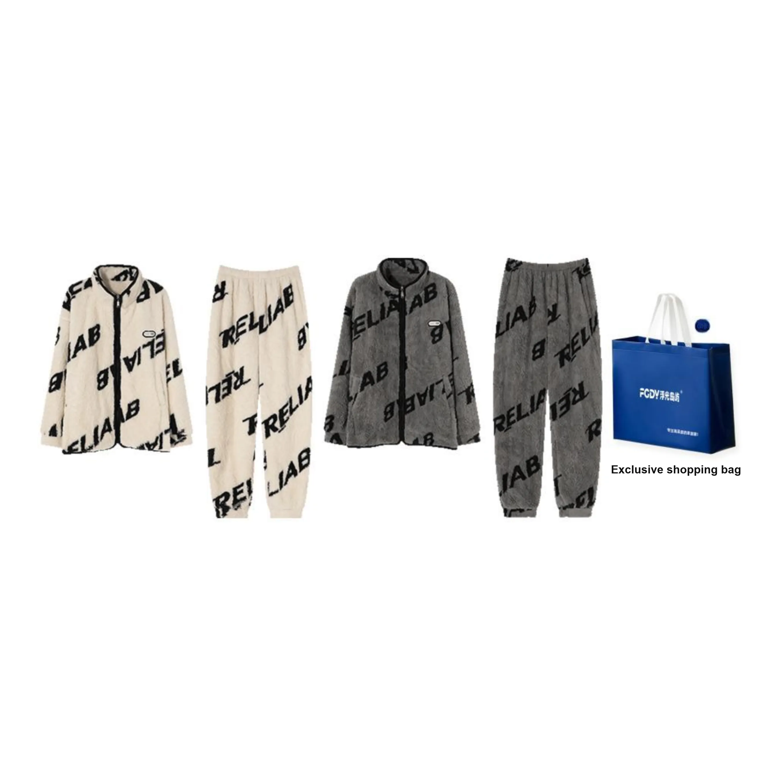 Floating light islands Unisex Pajama Sets