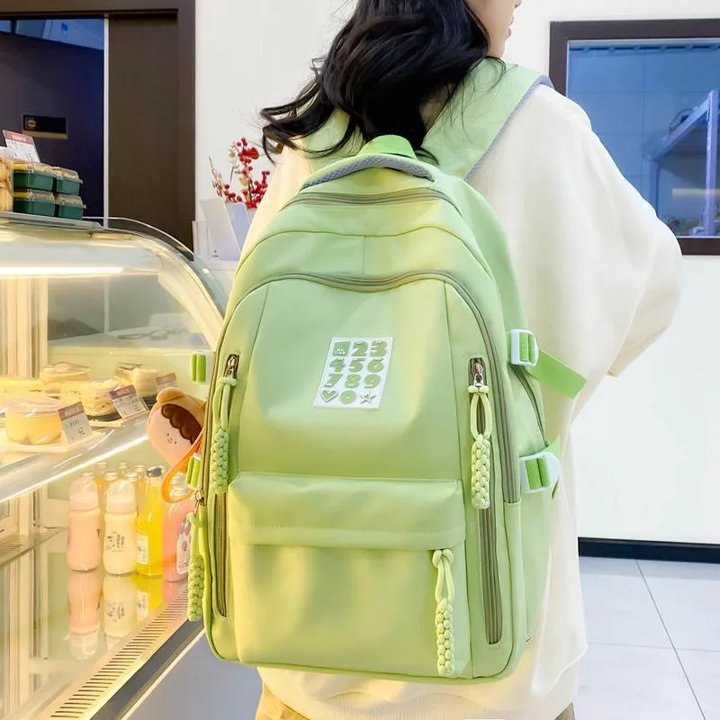 Alcohol Dragon Nylon Backpack Women's Multicolor-23