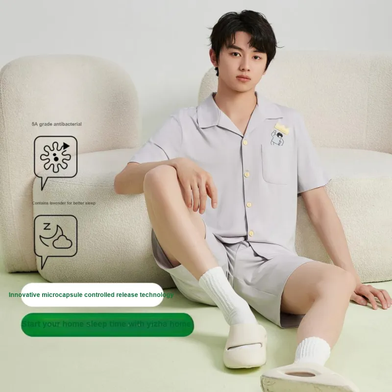 YOUKESHU Men Pajama Sets-3