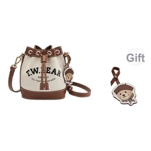 Teenie Weenie ПУ (полиуретан) Сумка через плечо Маленькая Женская Коричневая Белая