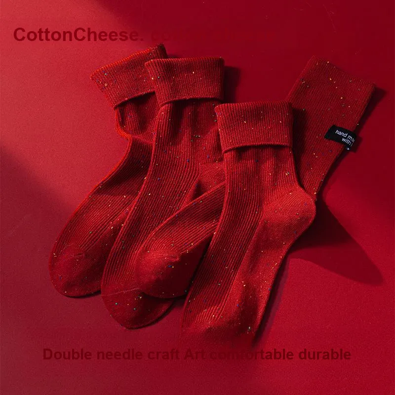 COTTON CHEESE Mid Calf Socks Women's 5 Pack-3