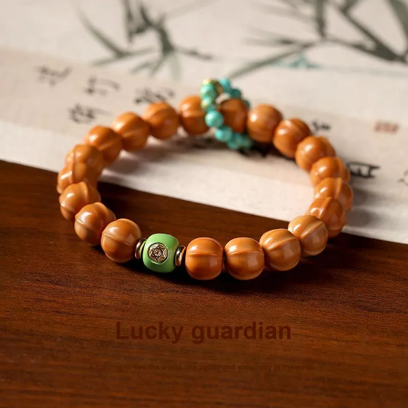 HANCANG Monkey Head Walnut Bracelets Unisex-1