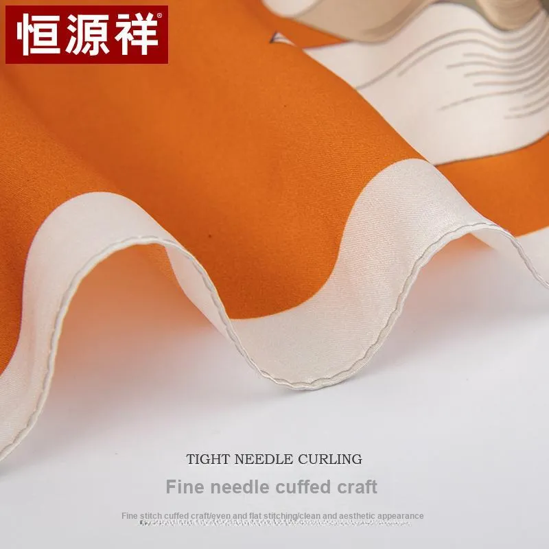 H YXIANG Silk Scarves Women's-10