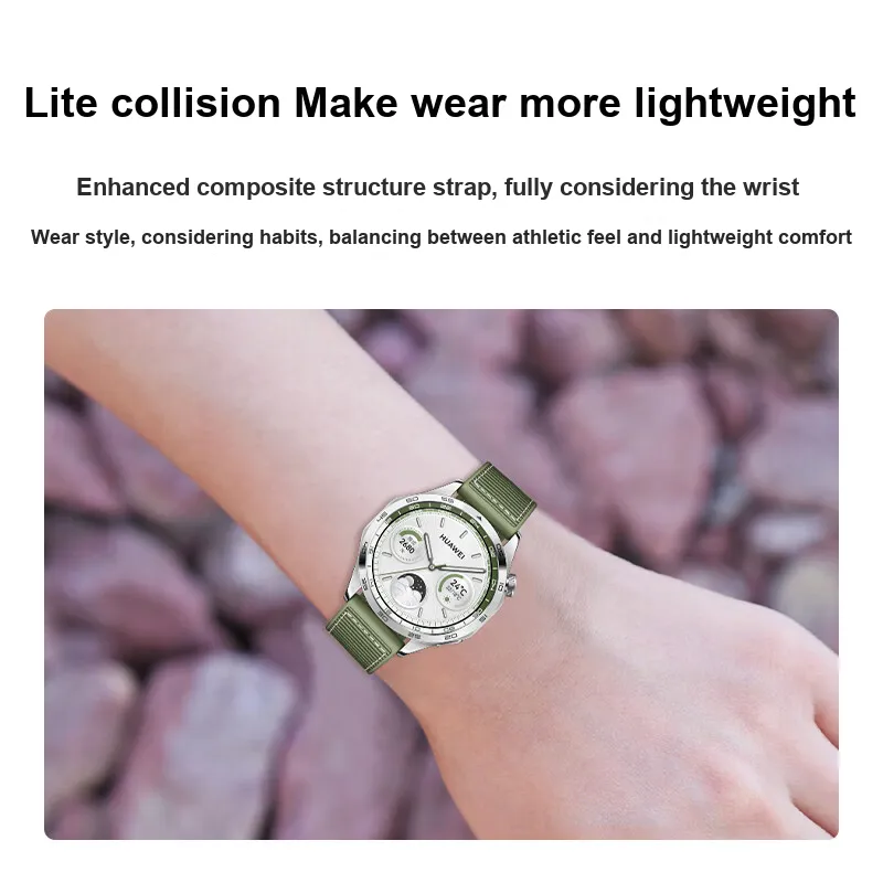 PULAISI Huawei Compatibility Watch Band 215mm Nylon, Silicone Material-5