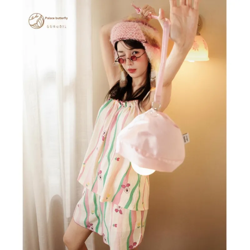 Gongdie x Disney Pajama Set Women's Gift Box Set Pink-5