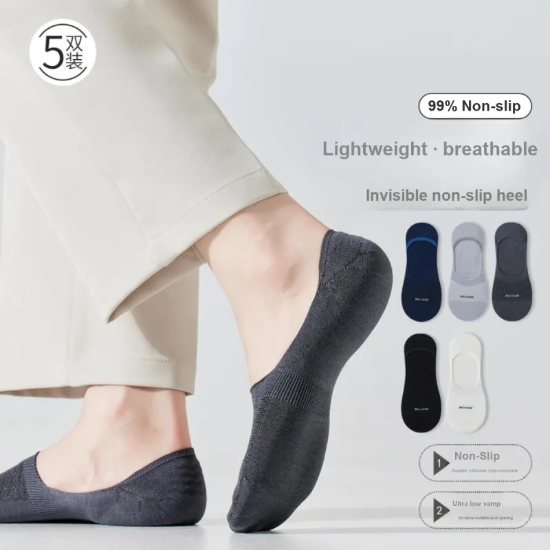 MIIOW No Show Socks Men's 5 Pack-3
