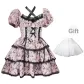 Pink Unlined Dress (No Accessories)+Petticoat