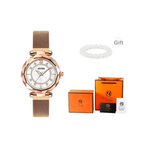 AIYISHI Floating Life Like A Dream Collection Кварцевый механизм ремешок из нержавеющей стали женские часы белый циферблат