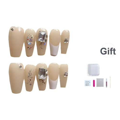 JIDUOMENG Ручной Nail False Nail Patch Художественный стиль Осветляющий Сверкающий Страз Блестки Съемный