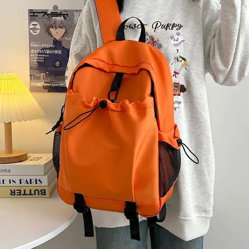 BRABOSTON Nylon Backpack Regular Unisex Gray/Black/Orange/Khaki-16
