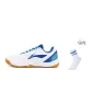 White Blue+Sports Socks