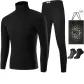 Turtleneck Set (Black) 100% cotton Neck Warmer/Includes 2 Pairs of Cotton Socks+Shopping Bag