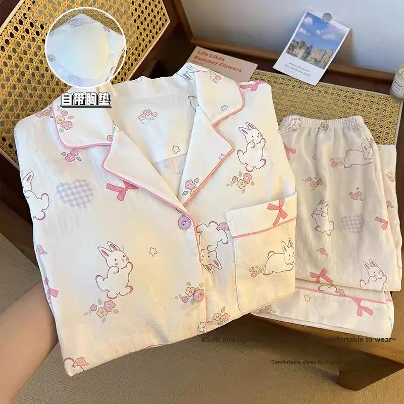 XIAFENYAN Pajama Set Women's Apricot-1
