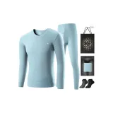 100% cotton High Stretch Set (Soft Cyan) Antibacterial Soft Cotton/Includes 2 Pairs of Cotton Socks+Shopping Bag