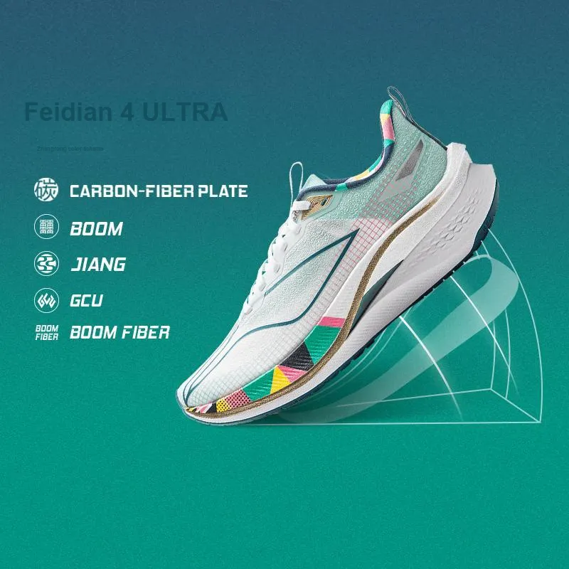 LiNing Red Hare 7 Pro Cushioning Anti Slip And Wear Resistant Low Top Running Shoes Women's White Green-6