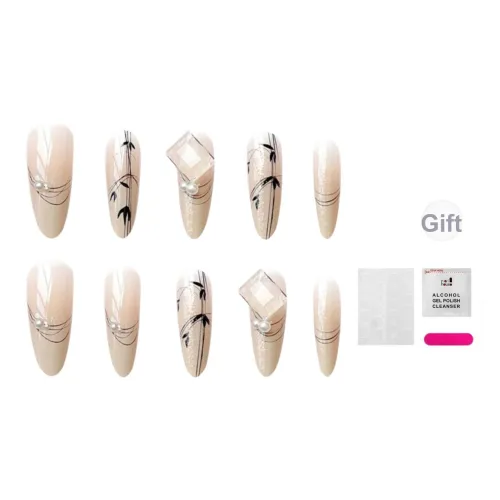 JIABITU Китайский стиль ICE CUBE False Nail Короткий Coquette Jump Цвет Стиль Инстаграм 17мм