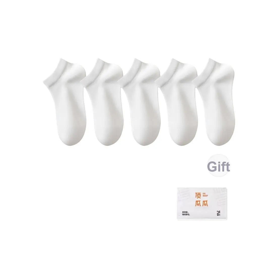 Top Melon Низкие носки Женские Сумка для покупок 5 пар