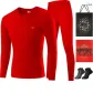 Crew Neck Clothing Sets (Red) 100% cotton Antibacterial/Includes 2 Pack Cotton Socks+Shopping Bag