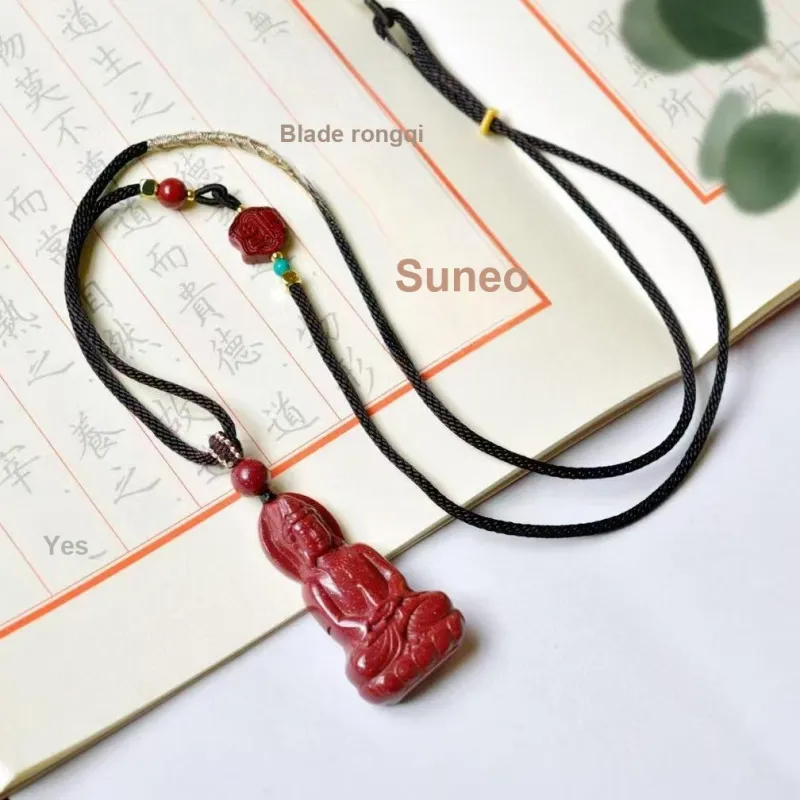 JUNWEN Cinnabar Necklaces Unisex-5