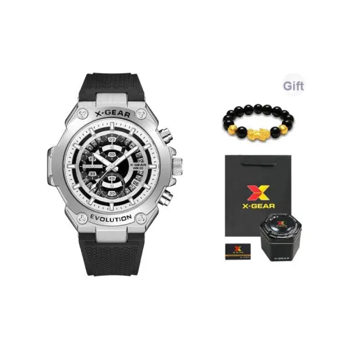 X Шестерня Кварцевый механизм Мужские часы 46 мм Белый