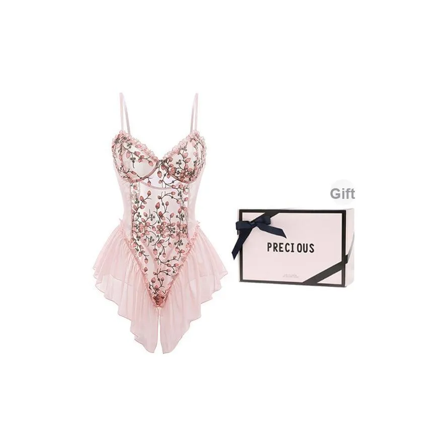 TLXT Jumpsuit Women's Gift Box Set Dreamy Floral Light Pink