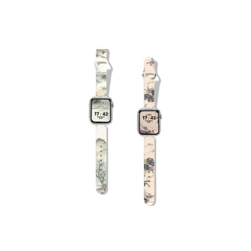 Mr. Strap Watch Band Apple Compatibility Silicone Material-4