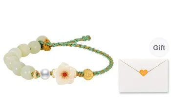 Kevni Bracelets Pale Greenish-White Jade Women's