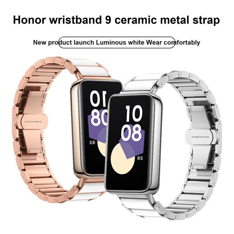 Antey Watch Band Honor Compatibility 177mm Imitation Ceramic Metal-2