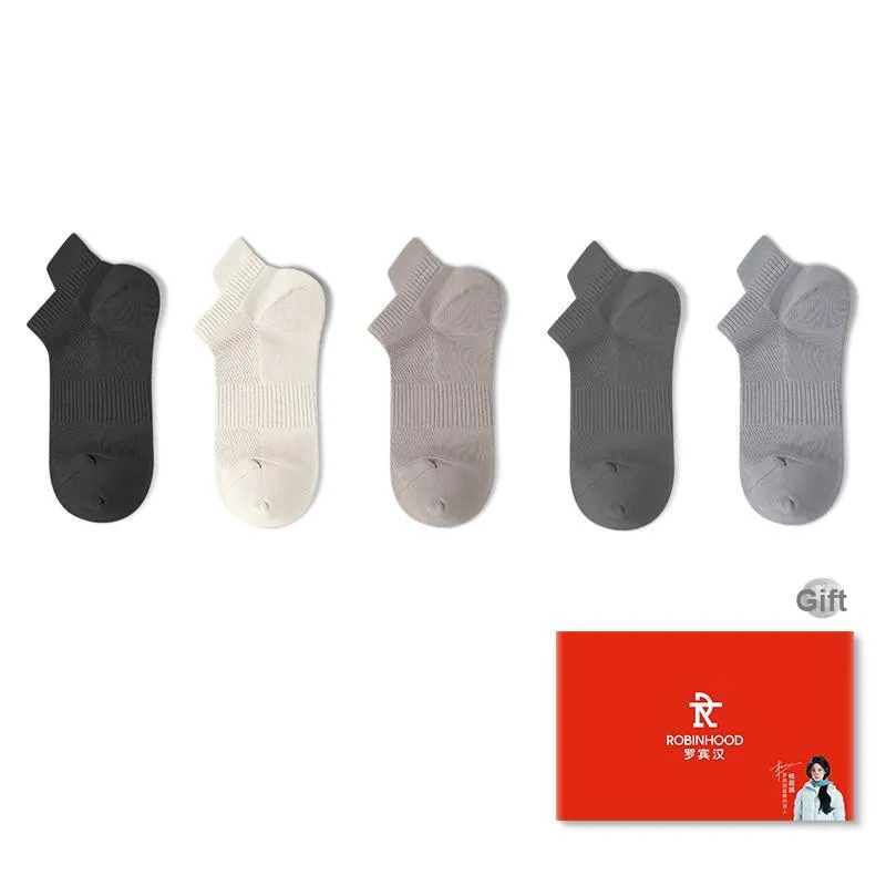 ROBINHOOD Ankle Socks Men's Box 5 Pack-0