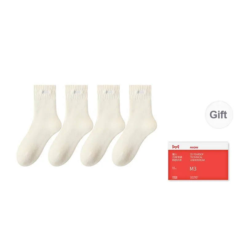 MIIOW Mid Calf Socks Women's Shopping Bag Combo Set-15