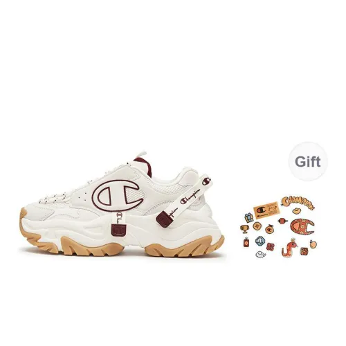 Champion Low-Top Chunky Sneakers Unisex Milk White/College Red