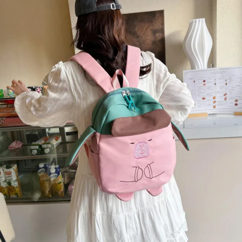 KAMLUI Oxford Backpack Regular Unisex White/Pink/Khaki-5