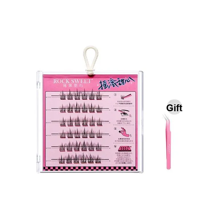 ROCK SWEET Подсолнух Клей Бесплатно Искусственные ресницы Натуральный Увеличивающий стиль 36 Слои Коробка